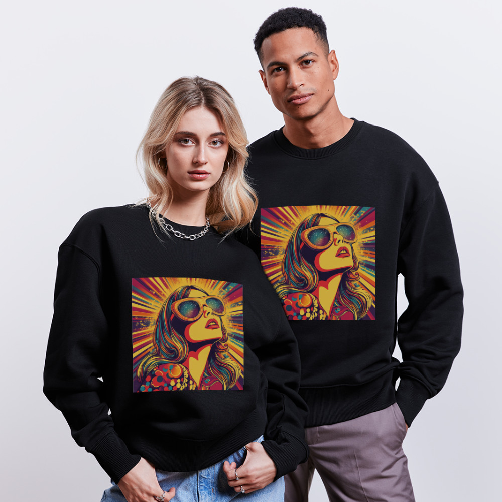 Disco Fever, Ekologisk oversizetröja RADDER unisex från Stanley/Stella - svart