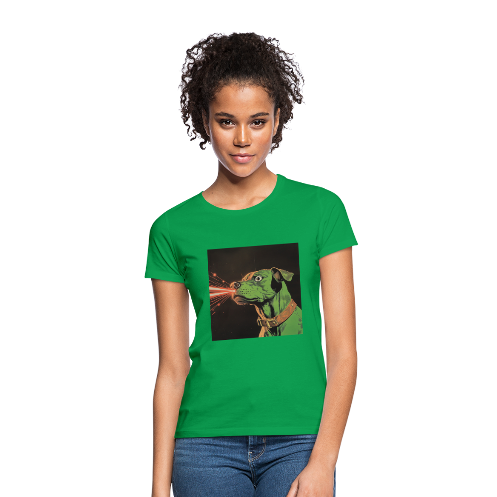 Strålhunden, T-shirt dam - kellygrön