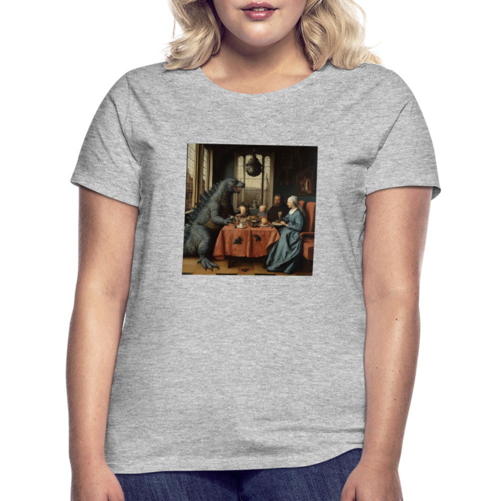 Familjens Fest med Gäst, T-shirt dam - gråmelerad