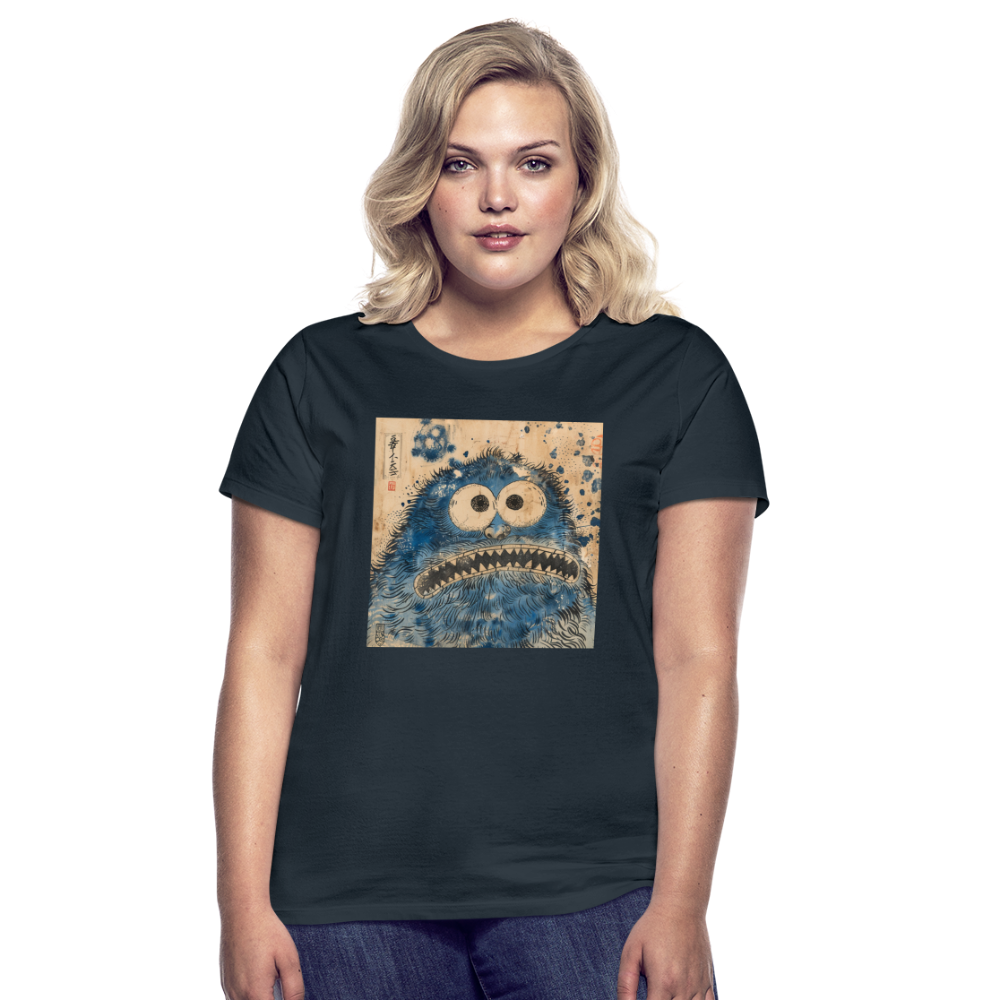 Uramiko ramlar i vattnet, T-shirt dam - marinblå
