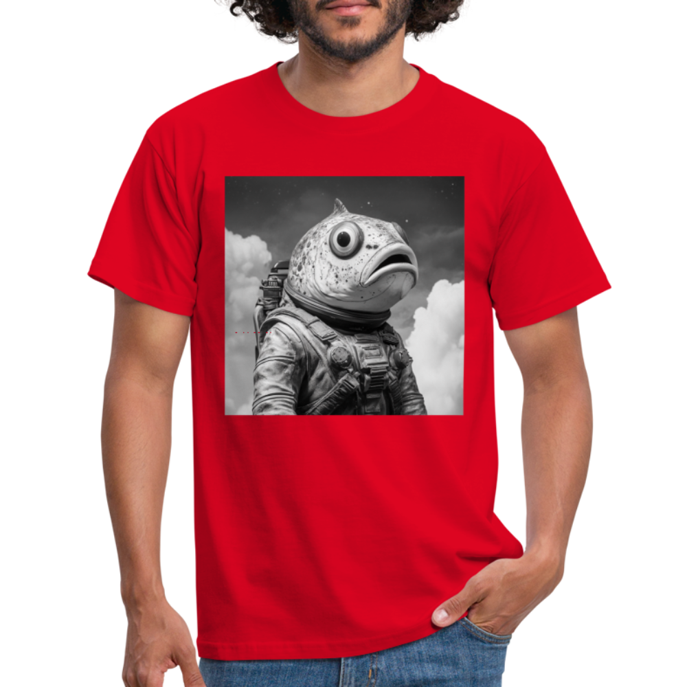 En ensam simtur i universum, T-shirt herr - röd