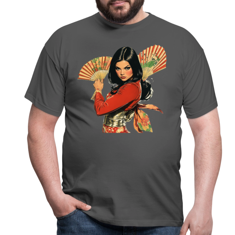 Dansen med Solfjädrar: Vindens krigare, T-shirt herr - kolgrå