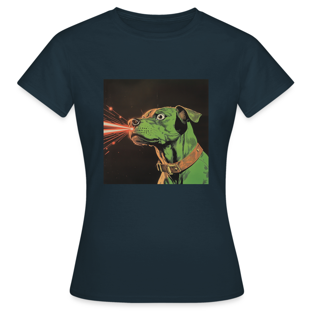 Strålhunden, T-shirt dam - marinblå