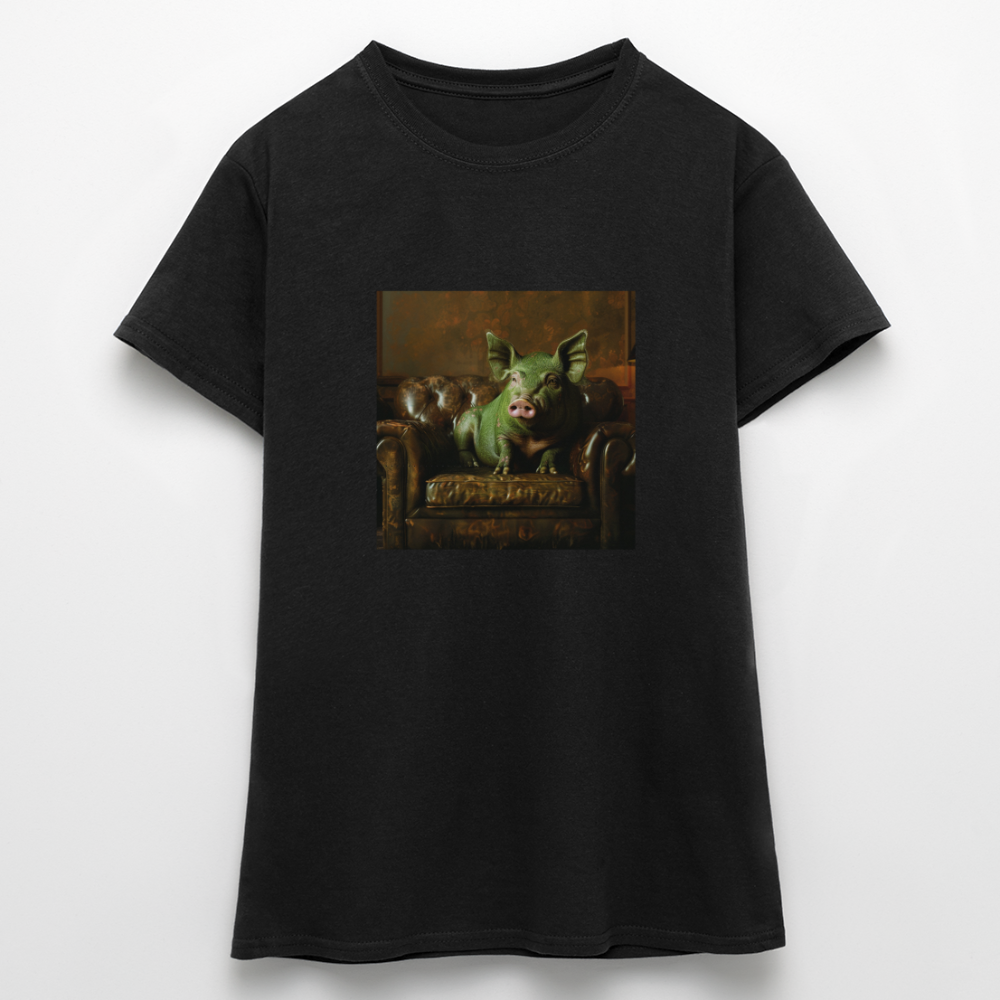 Grön Elegans, T-shirt dam - svart