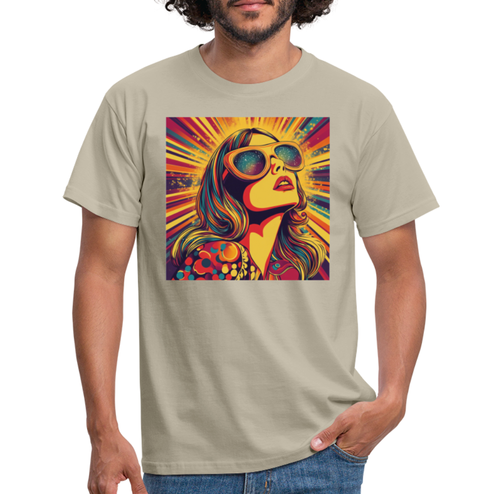 Disco Fever, T-shirt herr - sandbeige