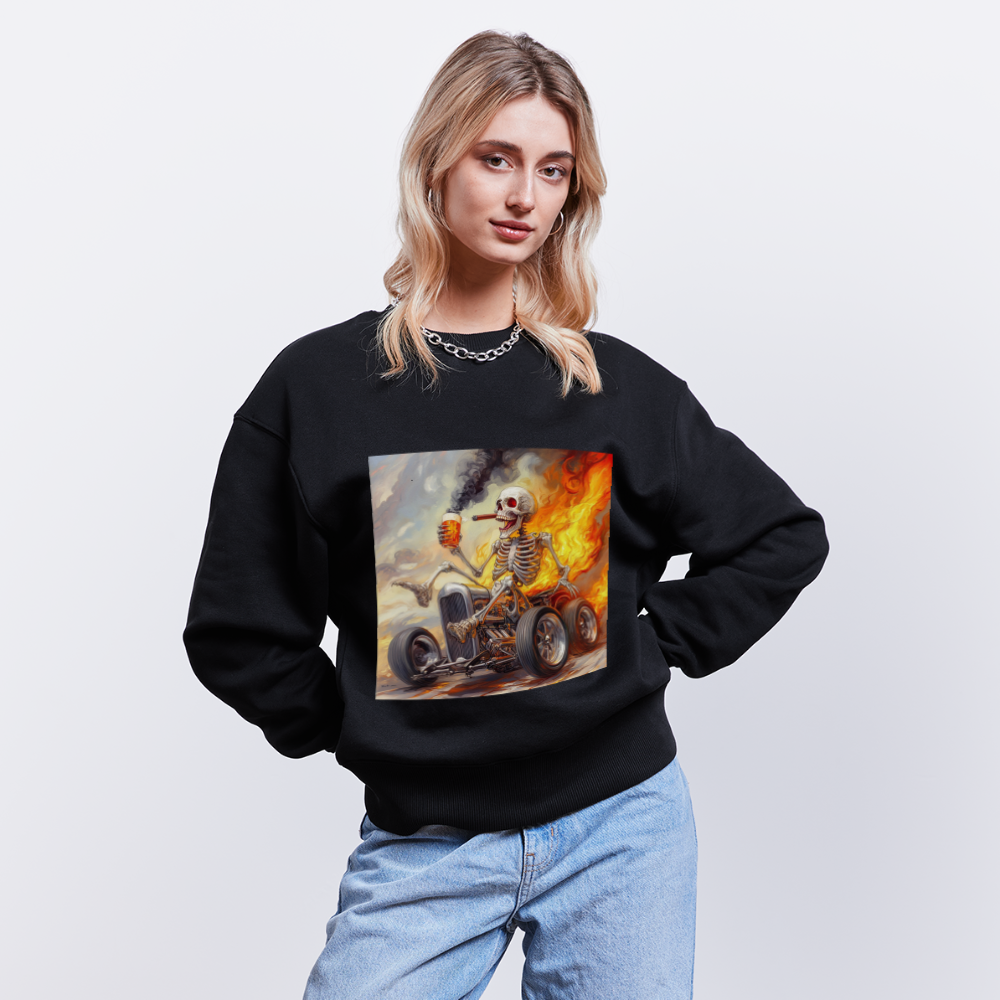 Knekta Krash, Ekologisk oversizetröja RADDER unisex från Stanley/Stella - svart