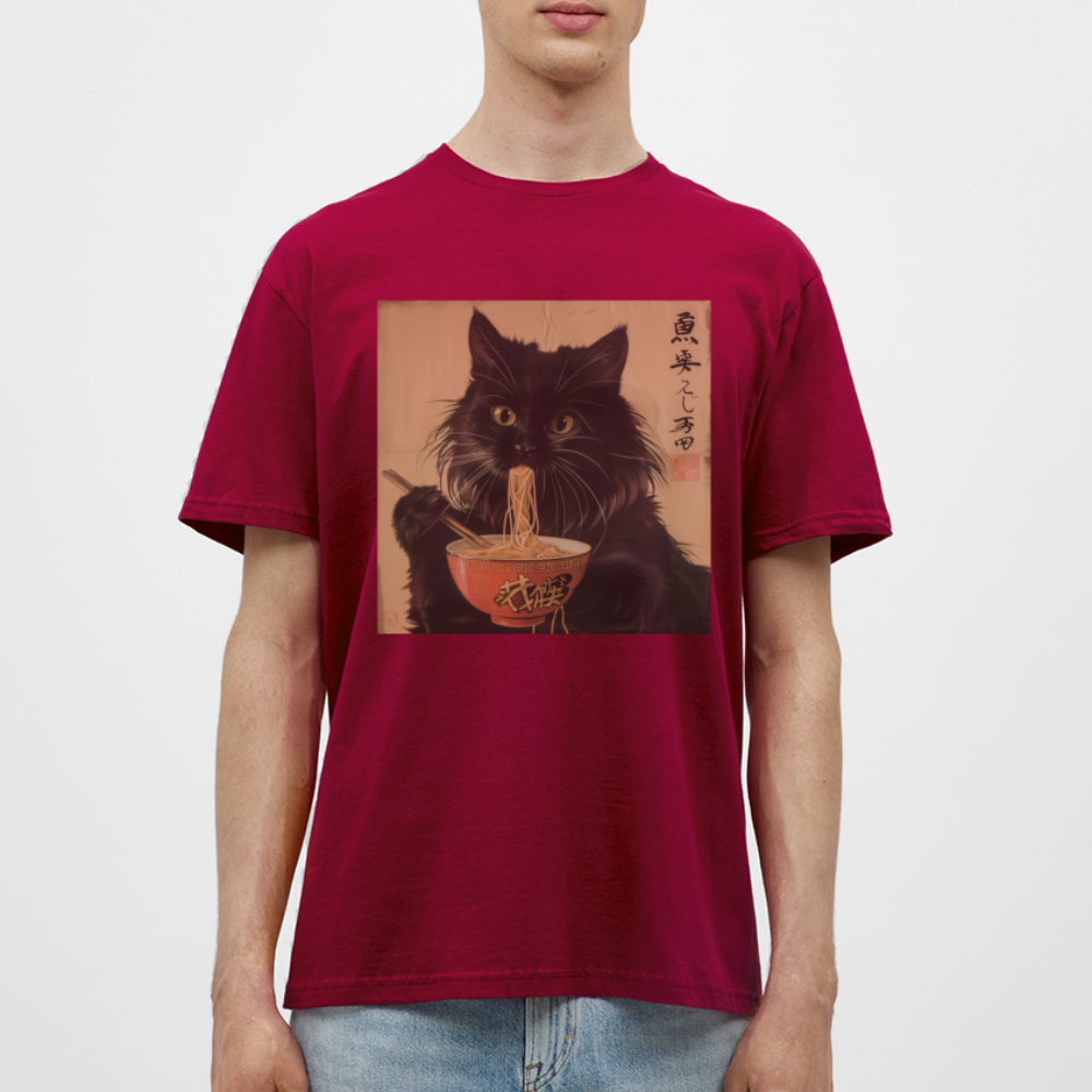 Kejsarens Katt och Ramens Hemlighet, T-shirt herr - tegelröd