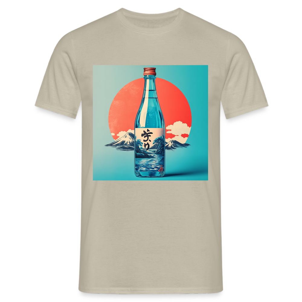 Stillhet i glas, T-shirt herr - sandbeige