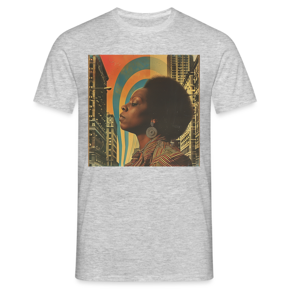 Jazz in the Moonlight, T-shirt herr - gråmelerad