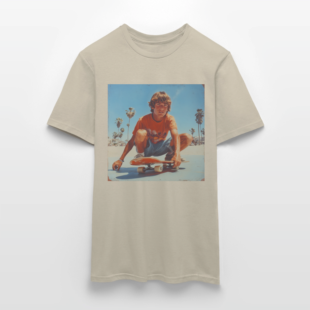 Sunset Vibes, 70s Style, T-shirt herr - sandbeige