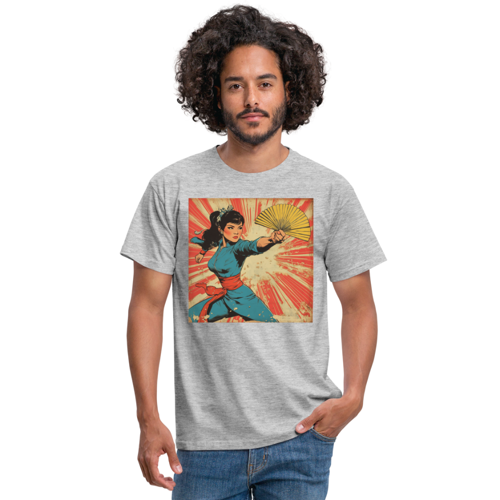 Solfjädern, T-shirt herr - gråmelerad