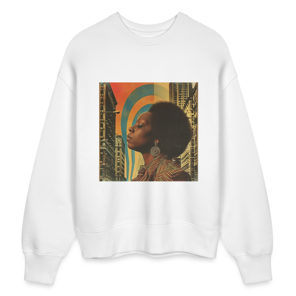 Jazz in the Moonlight, Ekologisk oversizetröja RADDER unisex från Stanley/Stella - vit