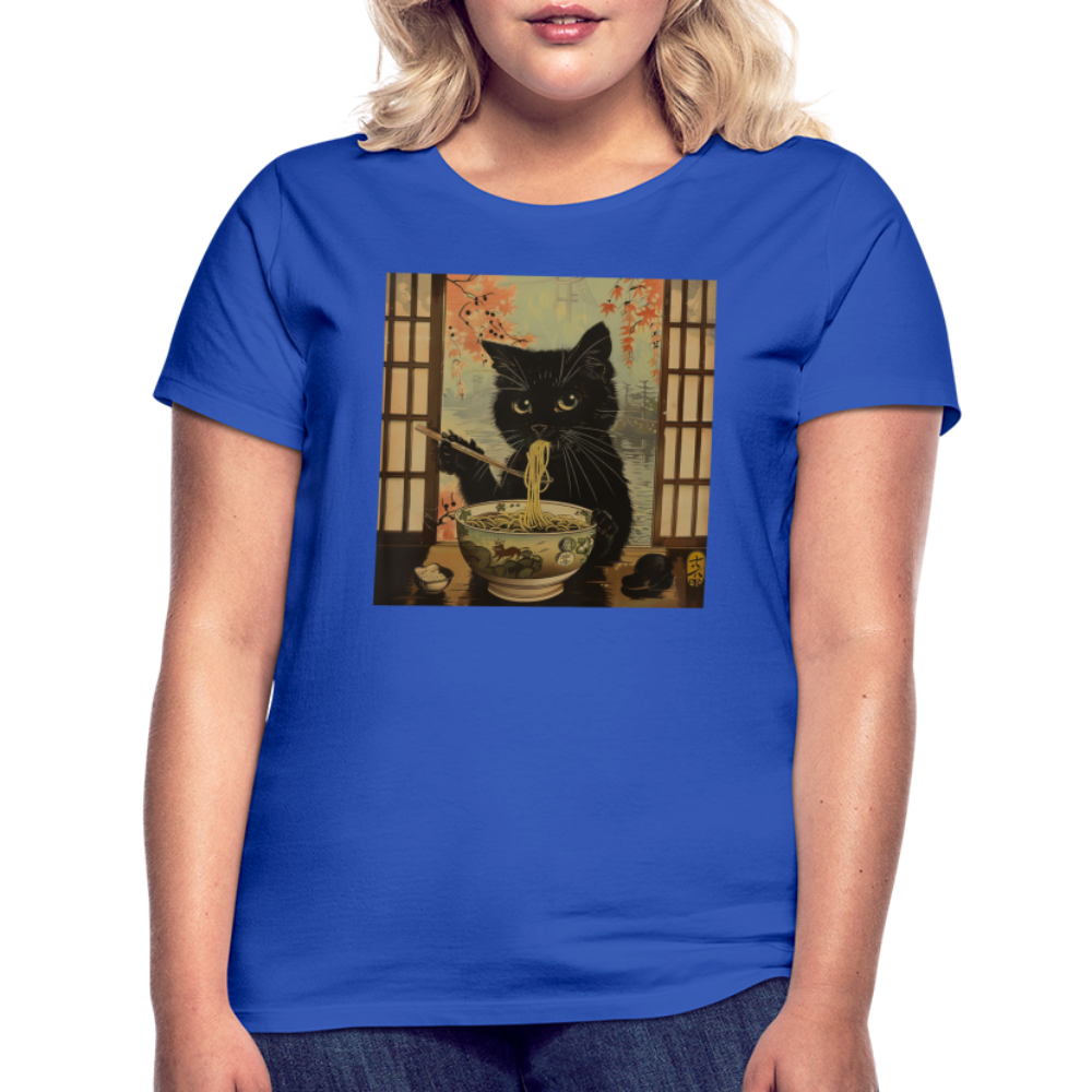 Ramenkatt, T-shirt dam - royalblå