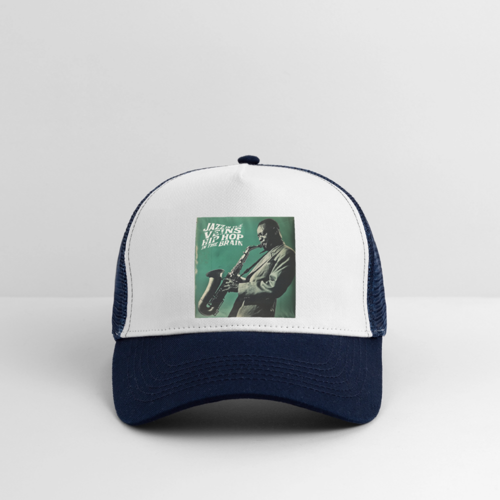 Groove in the Mind, Trucker Cap - vit/marinblå