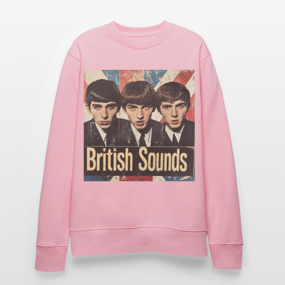 British sounds 1965, Ekologisk sweatshirt CHANGER unisex från Stanley/Stella - ljusrosa
