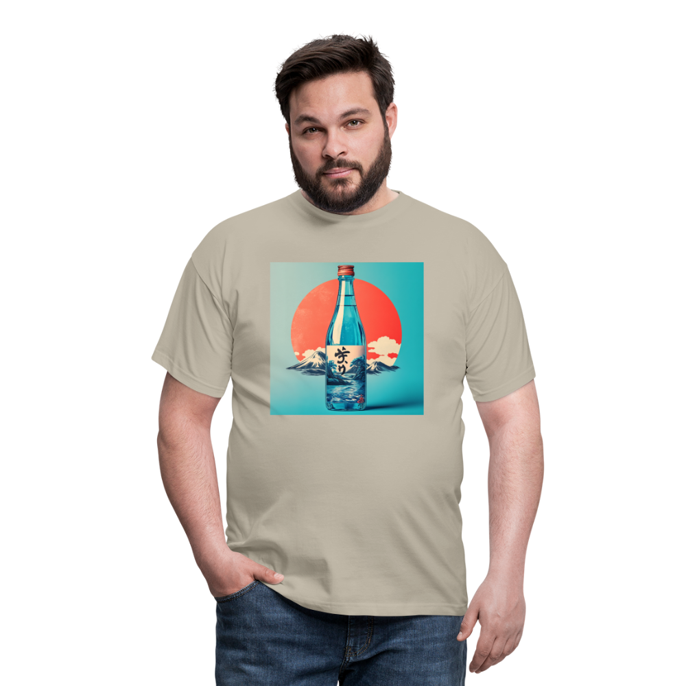 Stillhet i glas, T-shirt herr - sandbeige