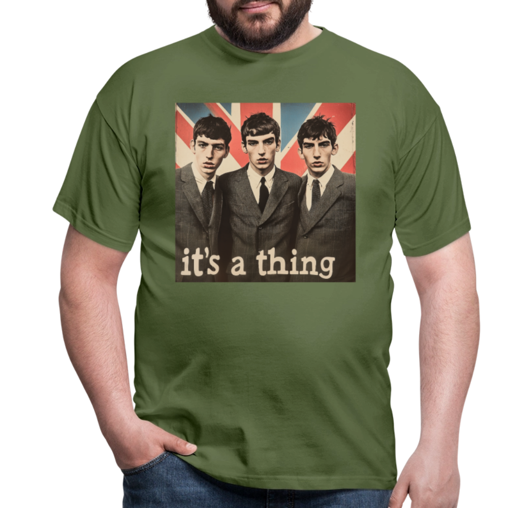 British, Bold & Unapologetic, T-shirt herr - Militärgrön