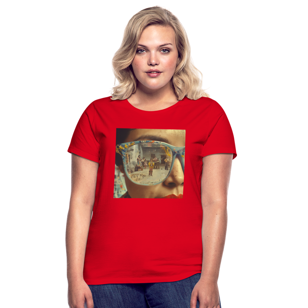 Reflektioner av Anderna, T-shirt dam - röd