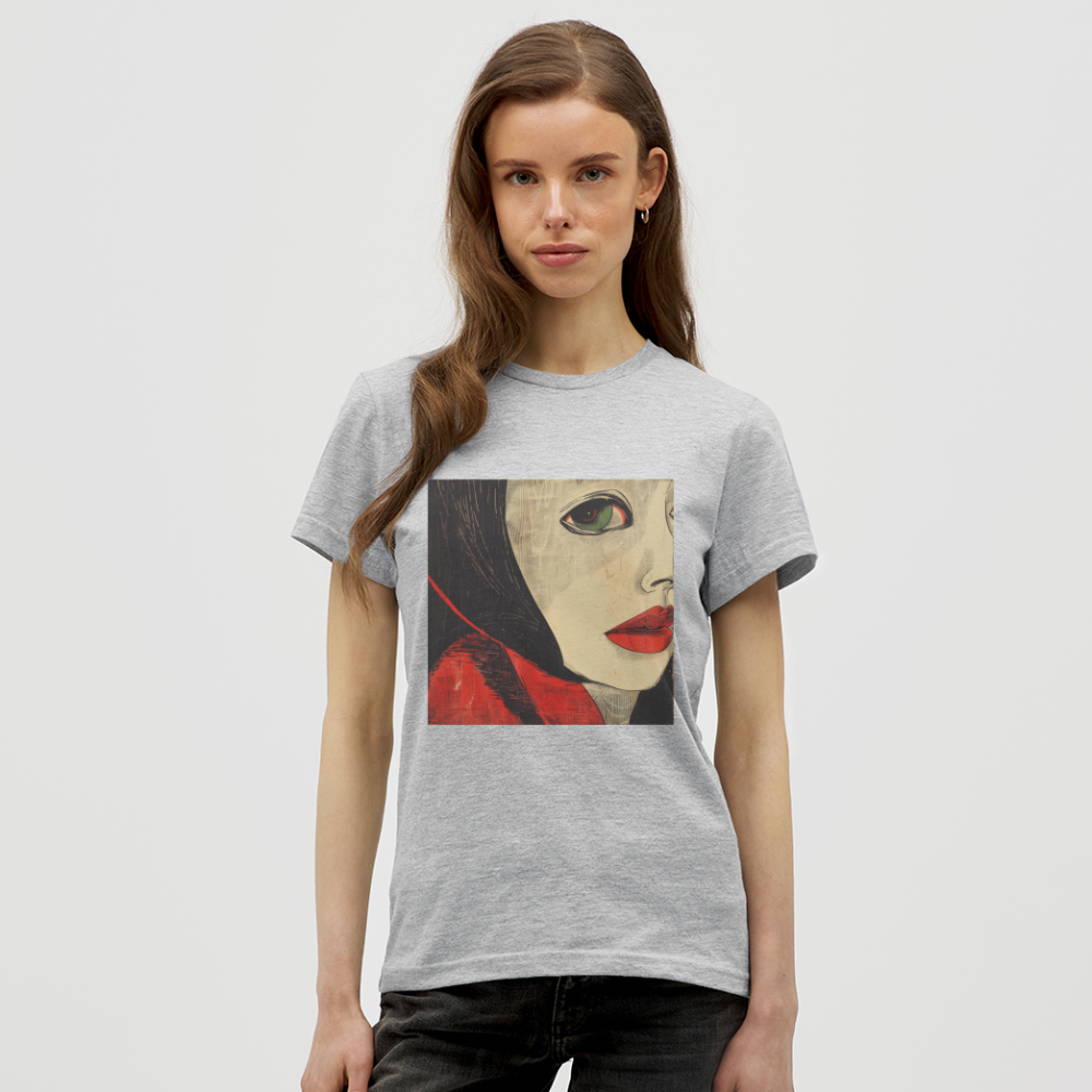 Fiskarfruns öga, T-shirt dam - gråmelerad