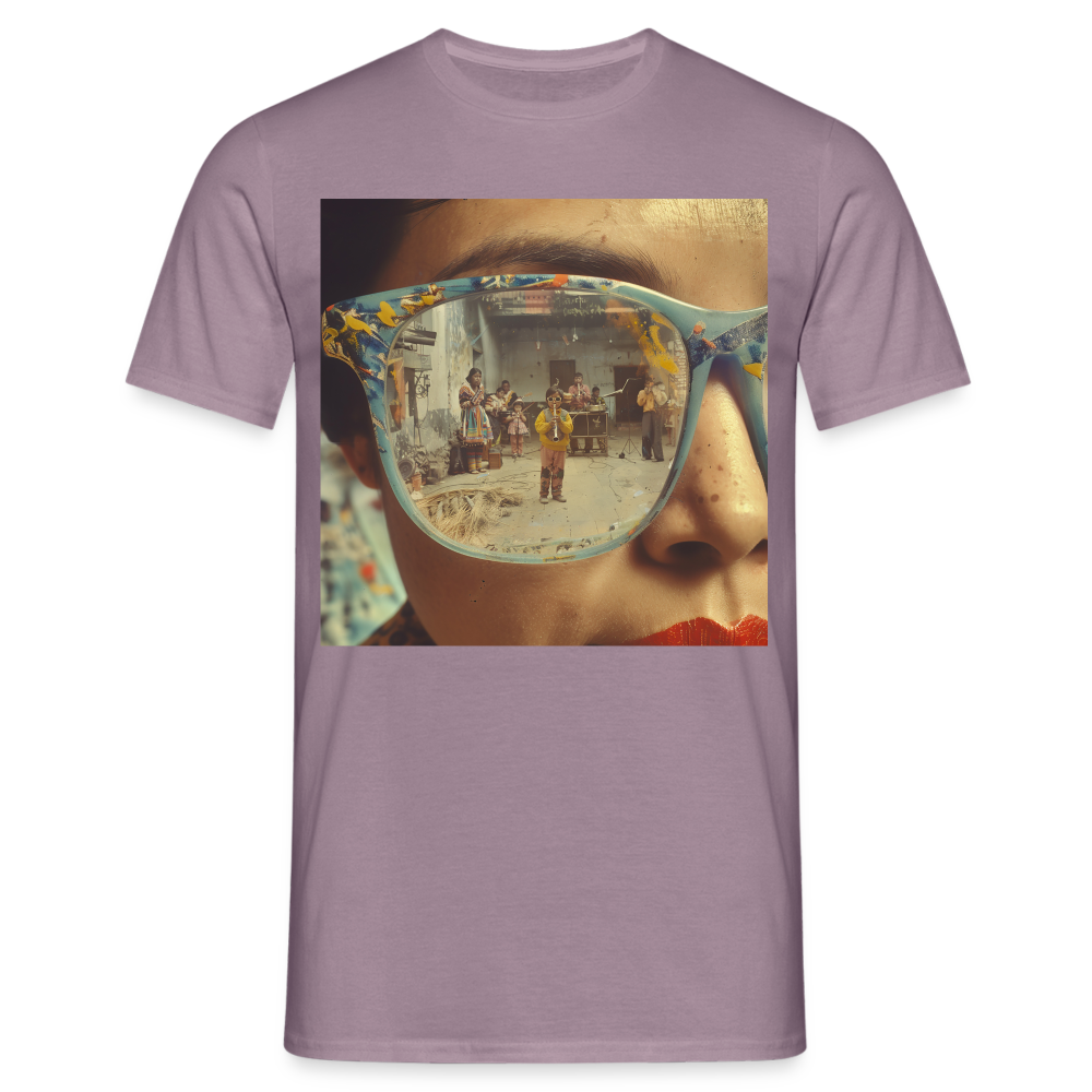 Reflektioner av Anderna, T-shirt herr - lilagrå