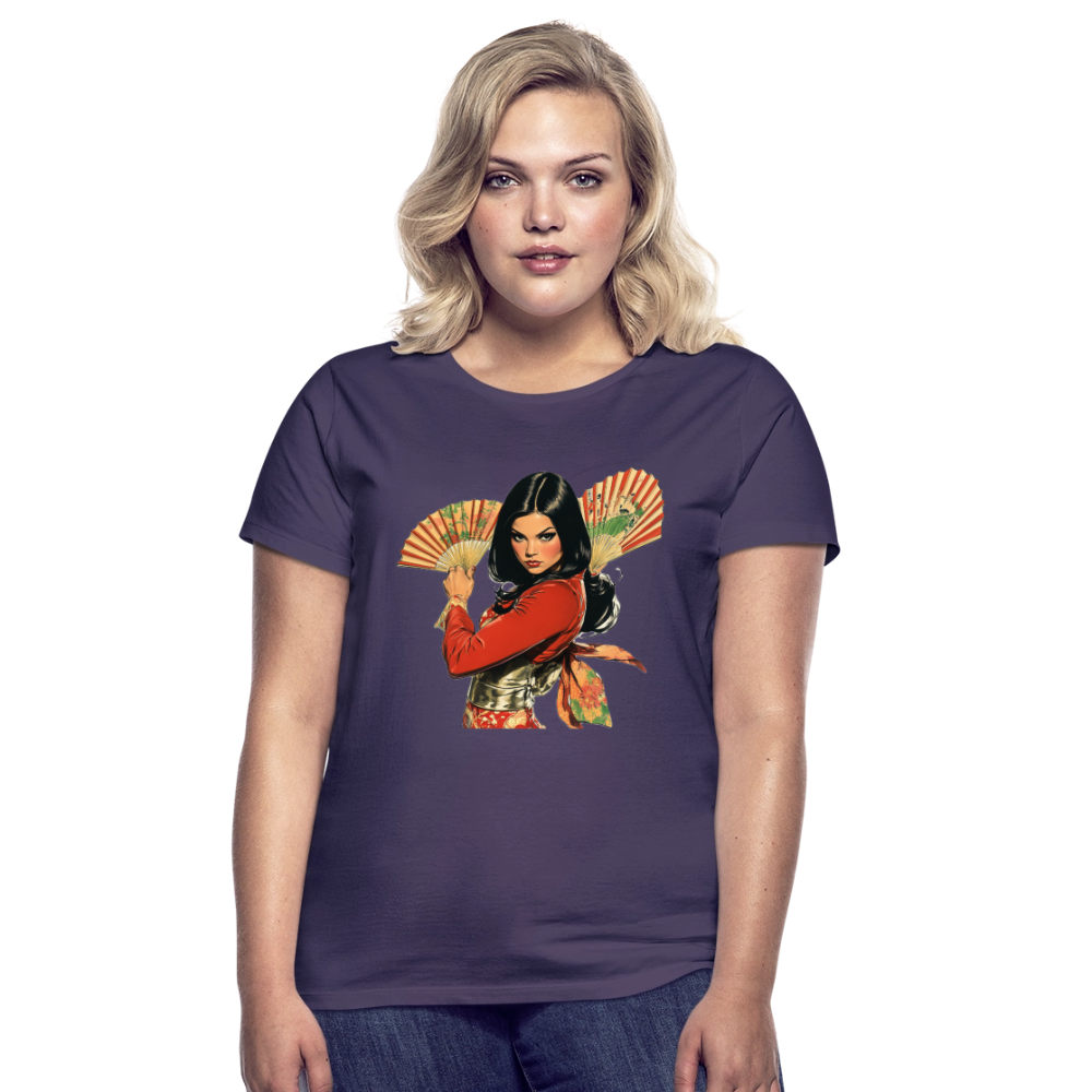 Dansen med Solfjädrar: Vindens krigare, T-shirt dam - mörklila