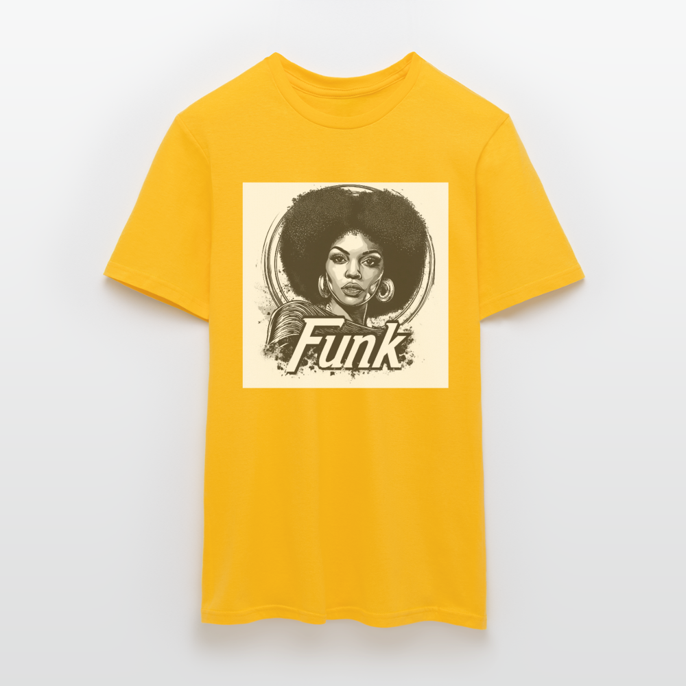 Funk Queen: Power in Motion, T-shirt herr - gul