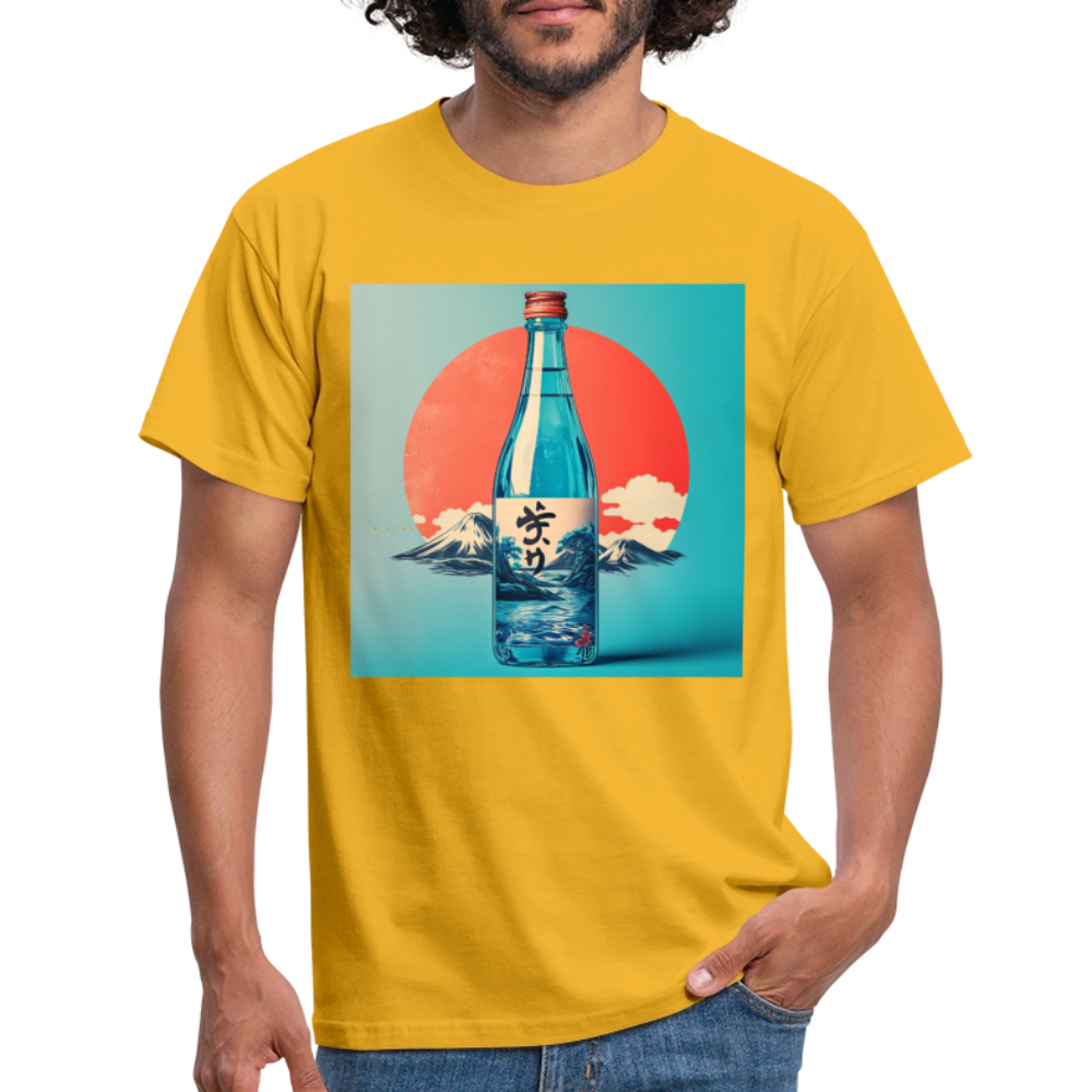 Stillhet i glas, T-shirt herr - gul
