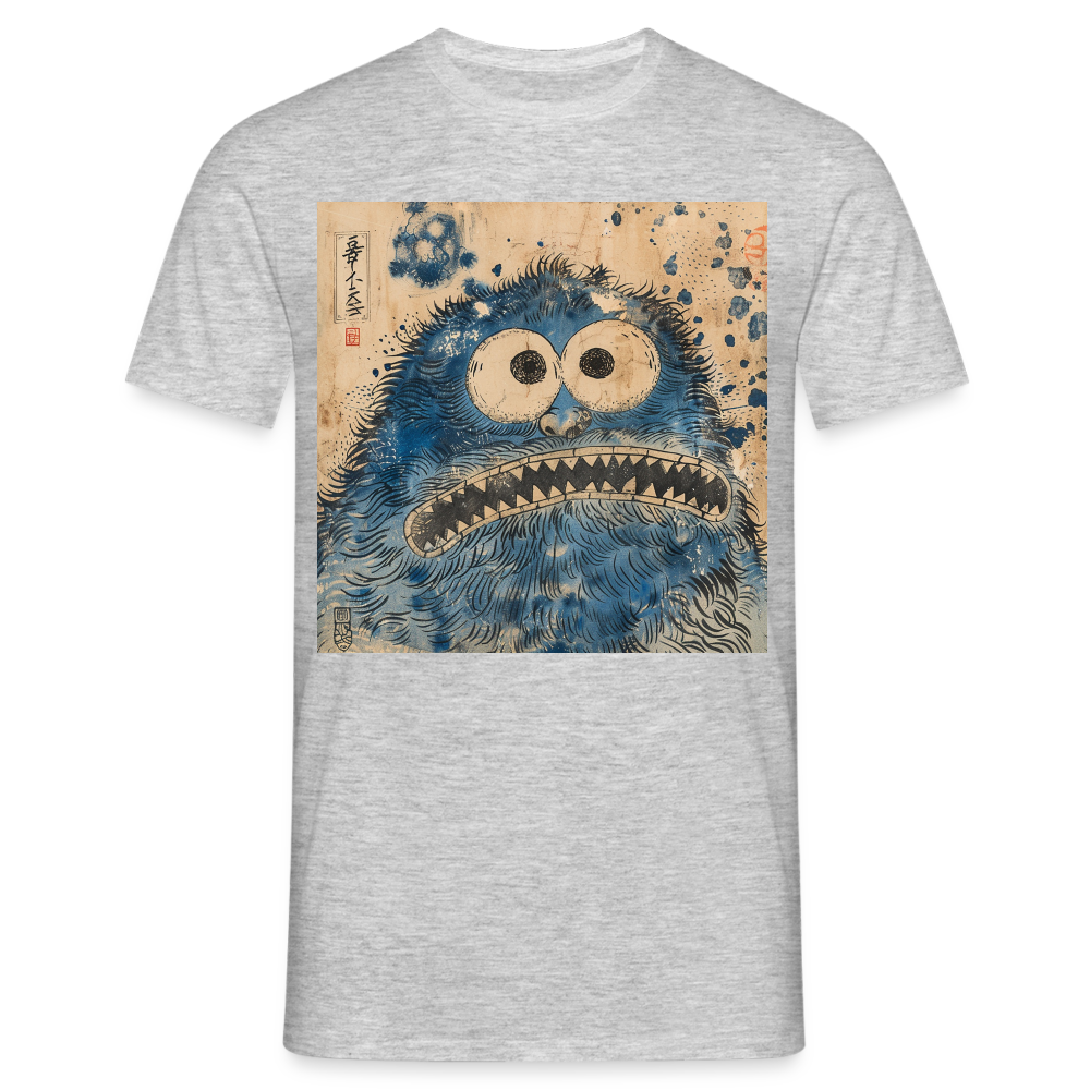 Uramiko ramlar i floden, T-shirt herr - gråmelerad