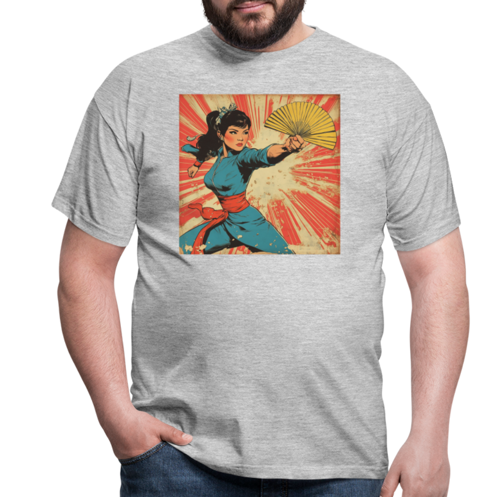 Solfjädern, T-shirt herr - gråmelerad