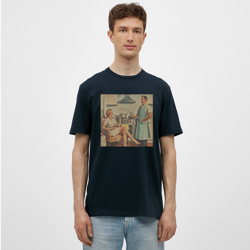 Äta bör man - annars dör man, T-shirt herr - marinblå