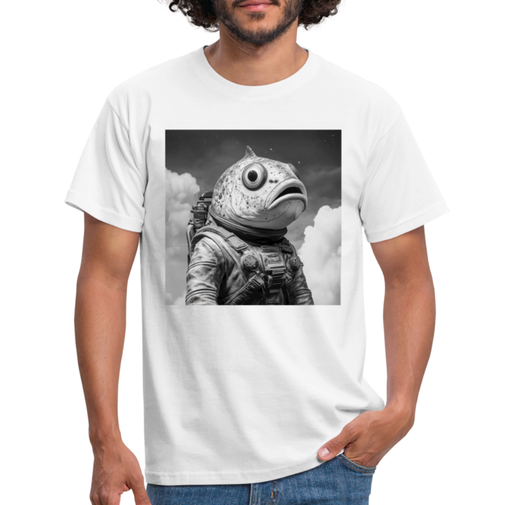 En ensam simtur i universum, T-shirt herr - vit
