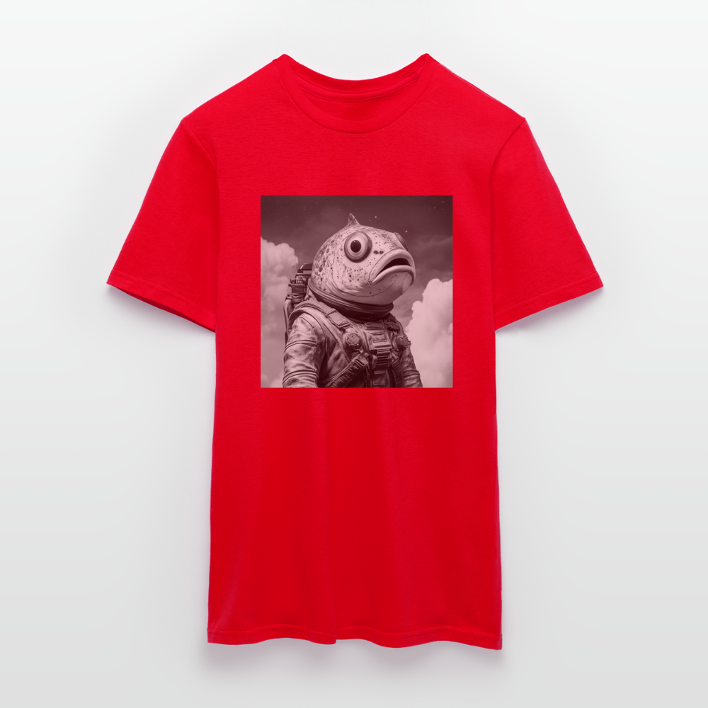 En ensam simtur i universum, T-shirt herr - röd