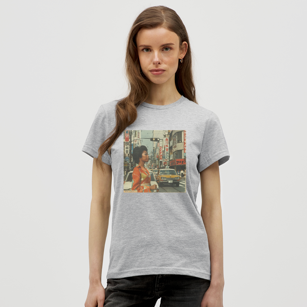 Yumi Sakamoto, T-shirt dam - gråmelerad