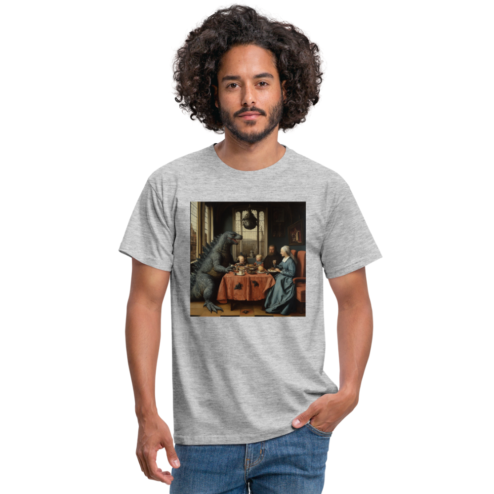 Familjens Fest med Gäst,T-shirt herr - gråmelerad