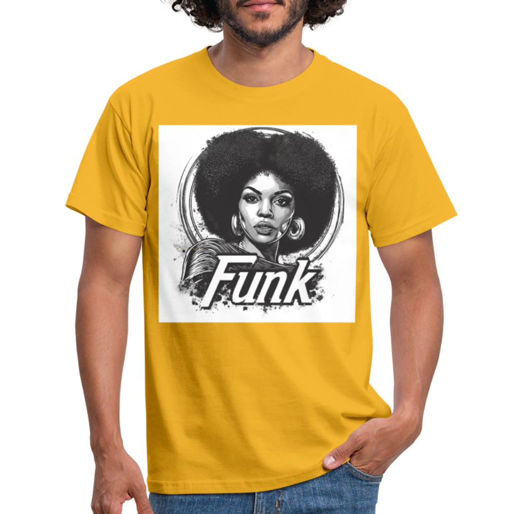 Funk Queen: Power in Motion, T-shirt herr - gul
