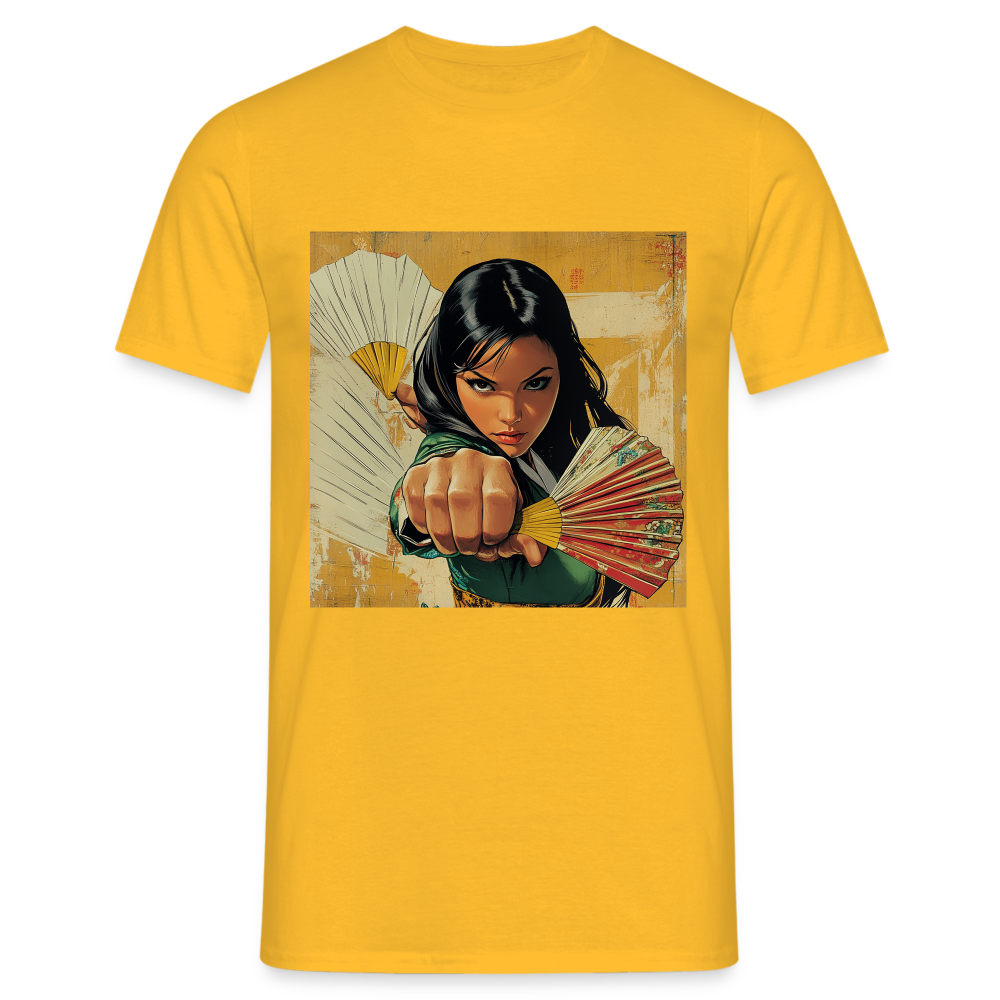 Blå Lotus, T-shirt herr - gul