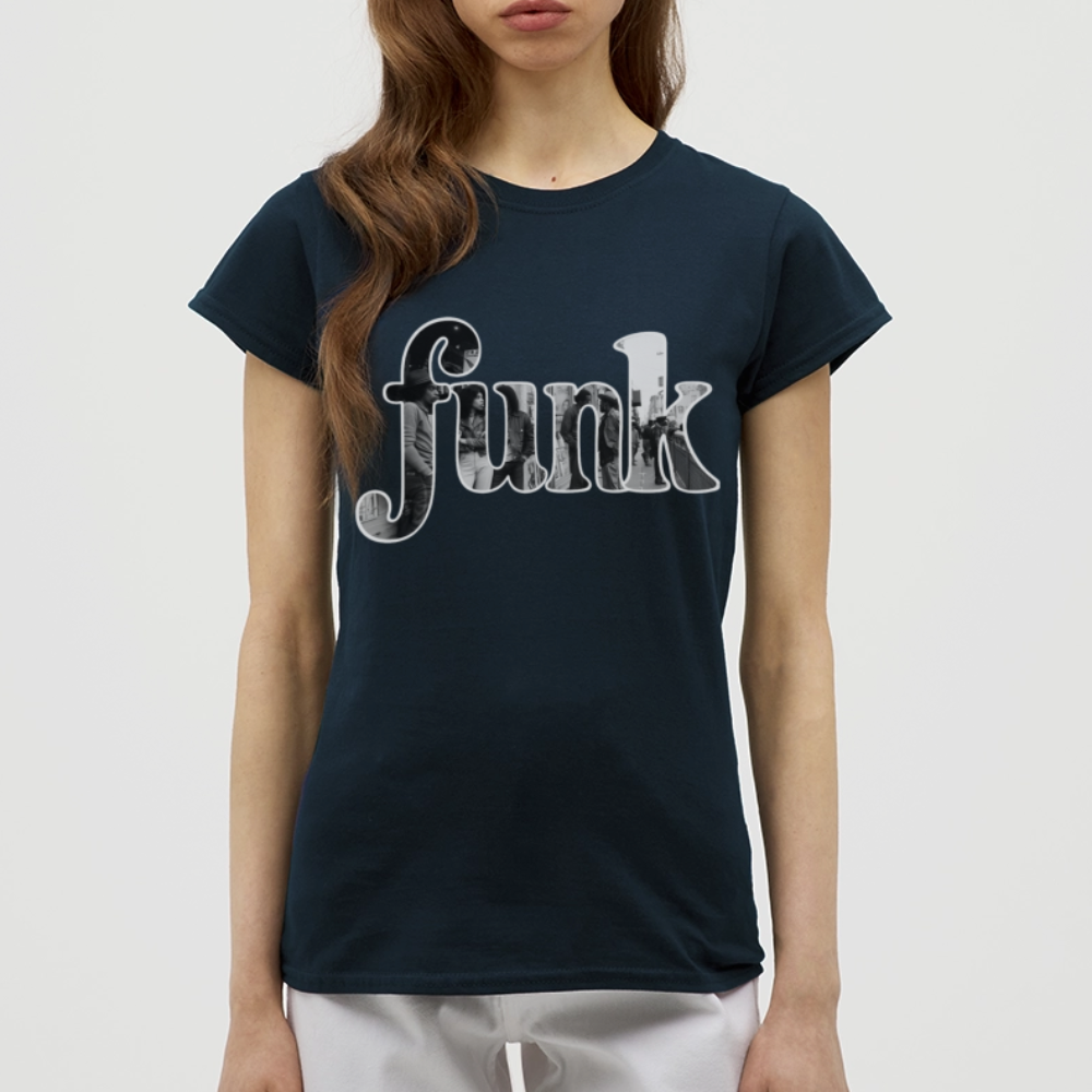 Funk Vibes, T-shirt dam - marinblå