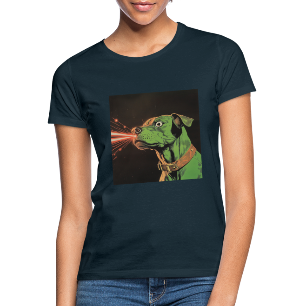 Strålhunden, T-shirt dam - marinblå