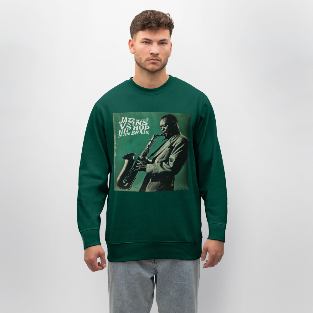 Groove in the Mind, Ekologisk sweatshirt CHANGER unisex från Stanley/Stella - skogsgrön