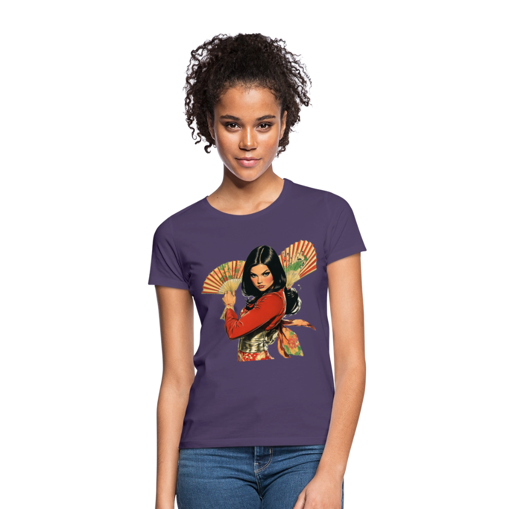 Dansen med Solfjädrar: Vindens krigare, T-shirt dam - mörklila