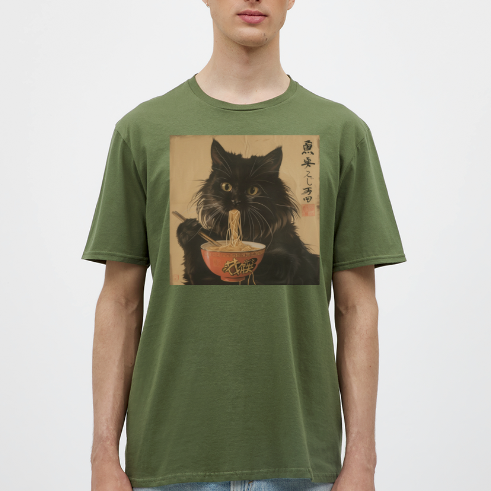 Kejsarens Katt och Ramens Hemlighet, T-shirt herr - Militärgrön