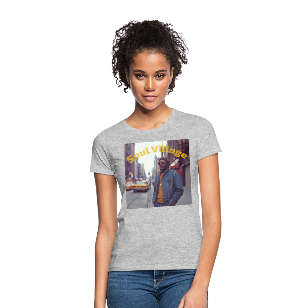 Soul Village, T-shirt dam - gråmelerad