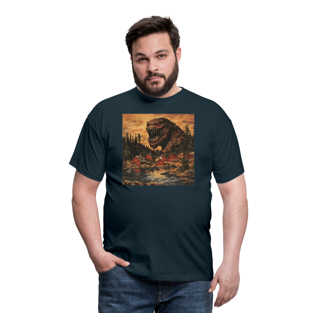 När Draken Vaknade vid Siljan, T-shirt herr - marinblå