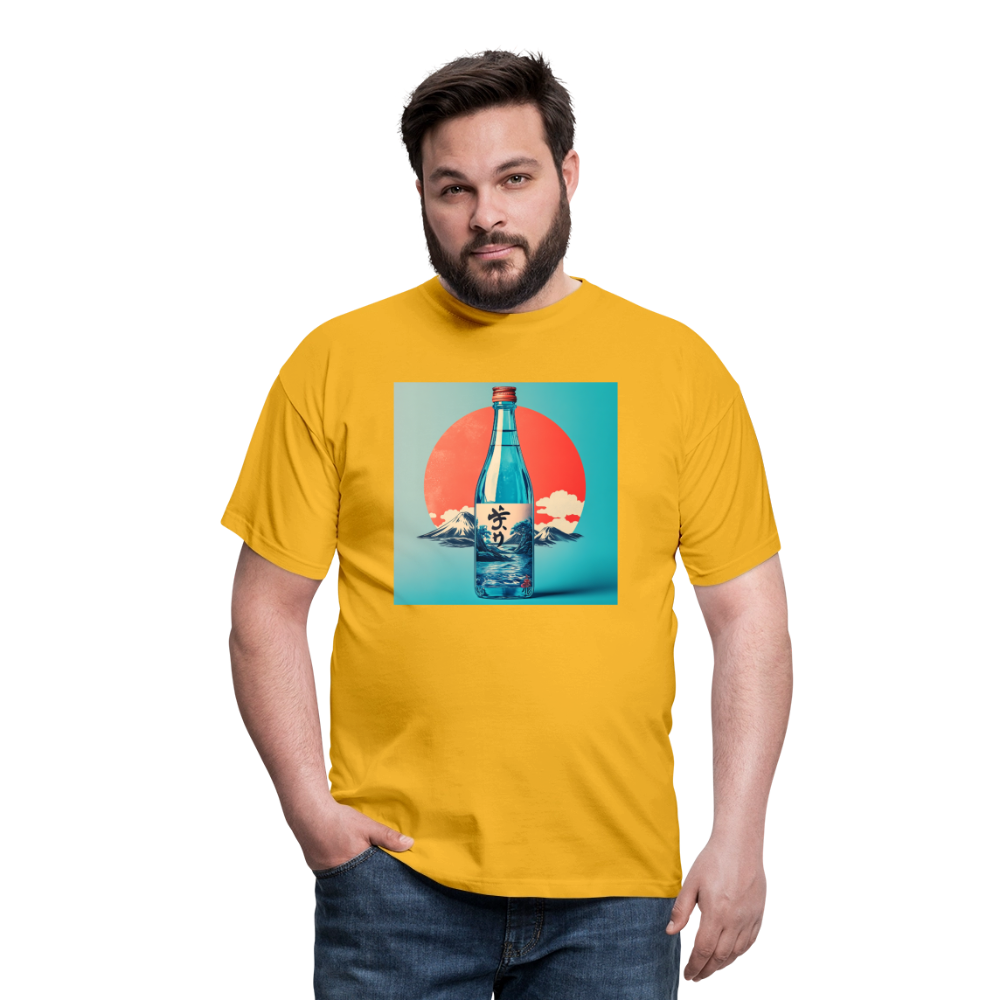 Stillhet i glas, T-shirt herr - gul