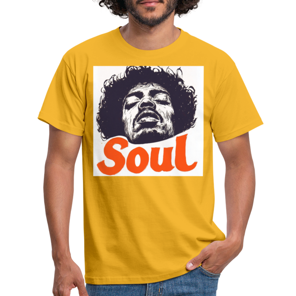 Kärlek, frihet och rättvisa, T-shirt herr - gul