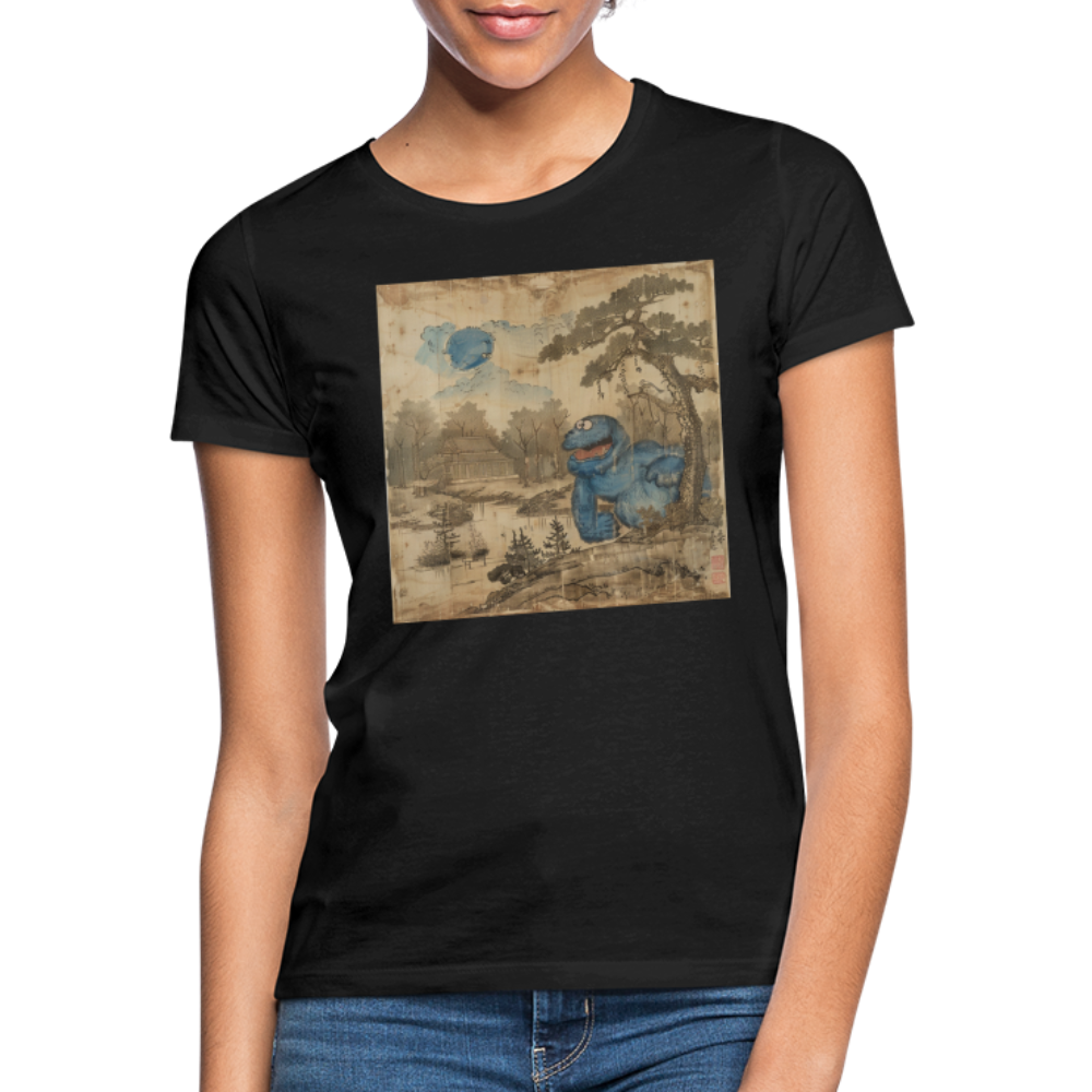 Uramiko vid floden, T-shirt dam - svart