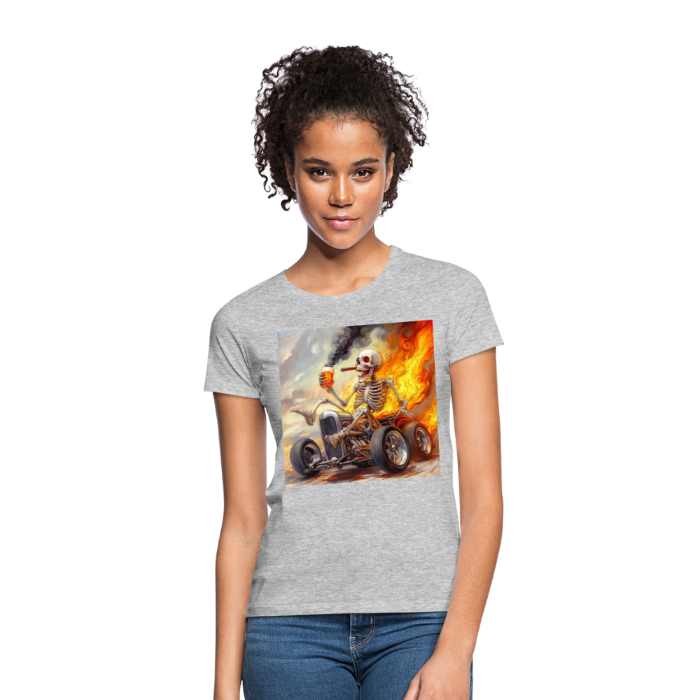 Knekta Krash, T-shirt dam - gråmelerad