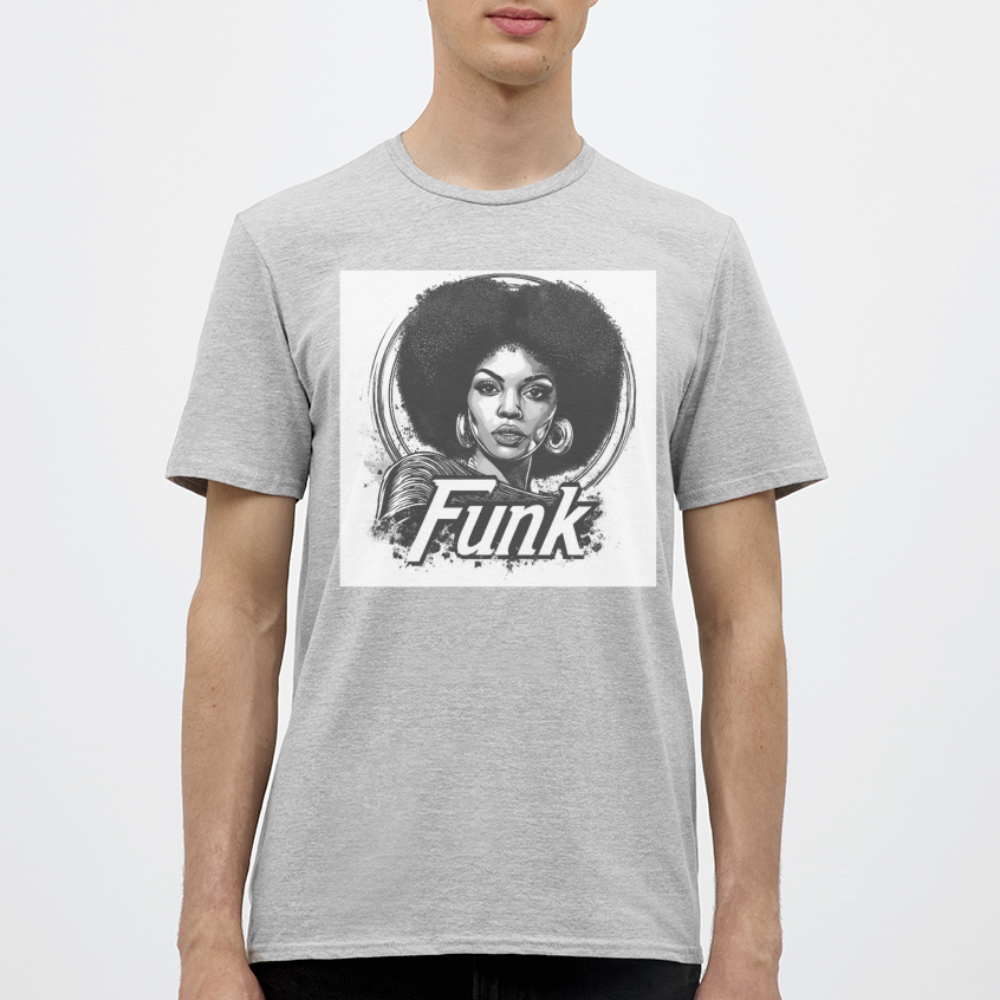 Funk Queen: Power in Motion, T-shirt herr - gråmelerad