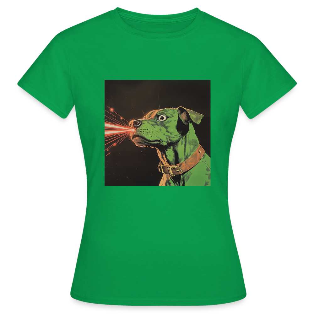 Strålhunden, T-shirt dam - kellygrön