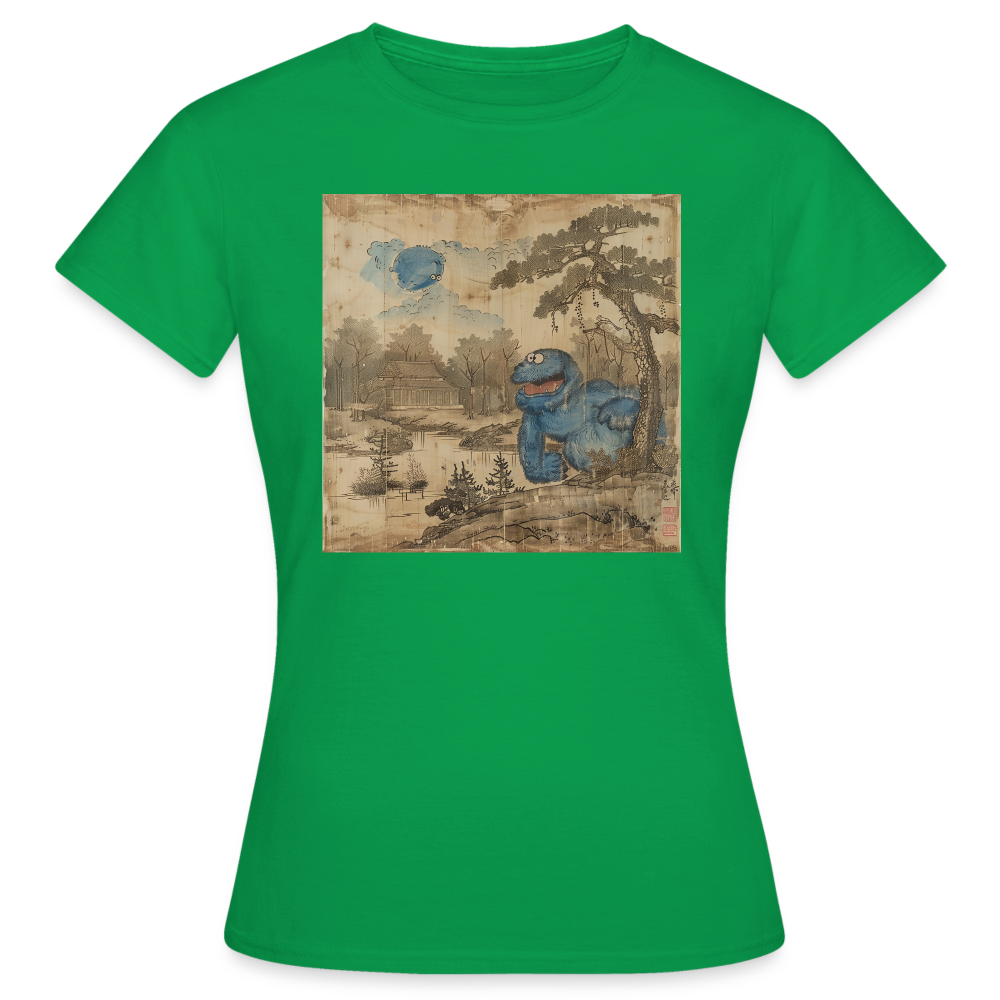 Uramiko vid floden, T-shirt dam - kellygrön